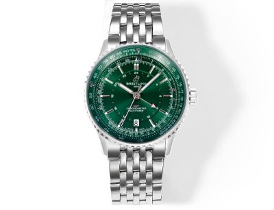 TW Factory Breitling Navitimer 41mm 2836 Movement Green Face SS Strap Men Watch